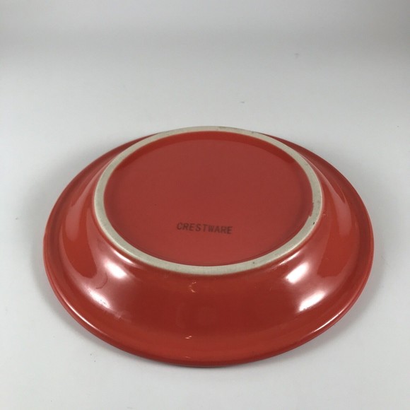 Crestware Red Bread Plate Ceramic - Picture 5 of 6